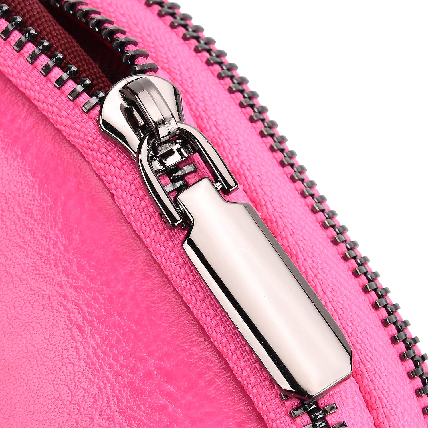 Genuine Leather Mini Messenger Crossbody Bag With Adjustable Strap - Rose Pink