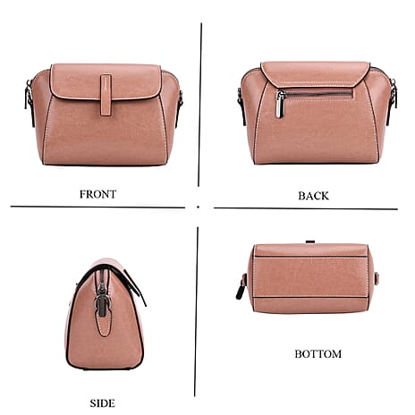 BRAND NEW LAUNCH- Sumptuous quality 100% Genuine Leather Crossbody Bag- Pink