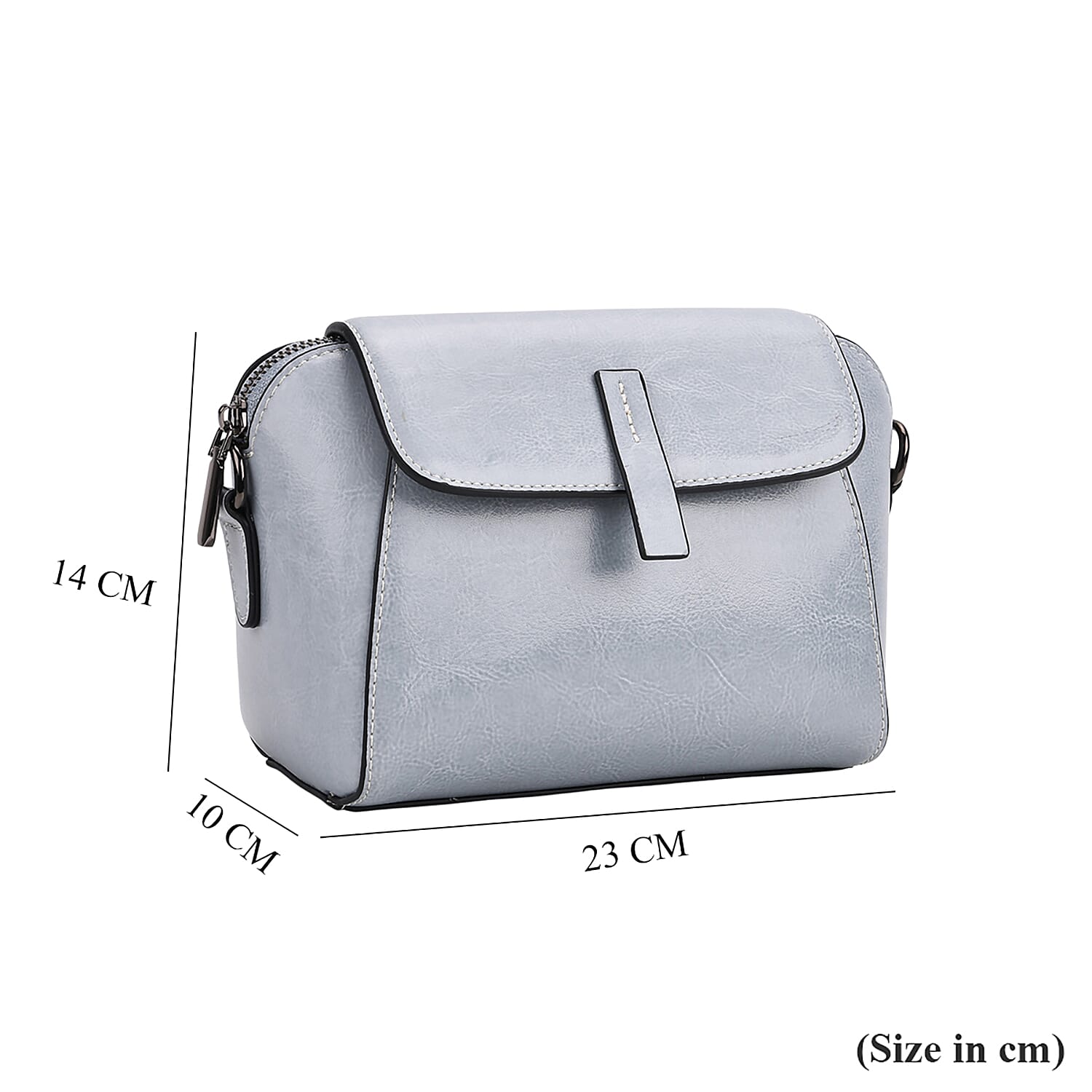 BRAND NEW LAUNCH- Sumptuous quality 100% Genuine Leather Crossbody Bag - Light Blue