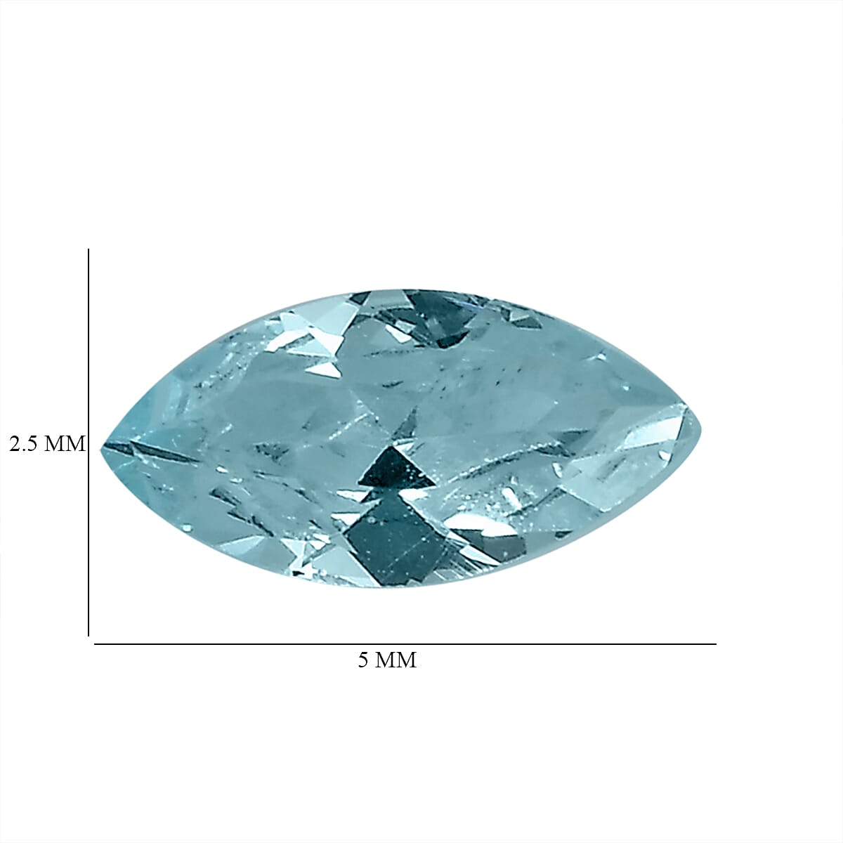 Aqua Cubic Zirconia Marquee Gemstone 0.6 Ct. Aqua Cubic Zirconia Marquee Gemstone 0.6 Ct.