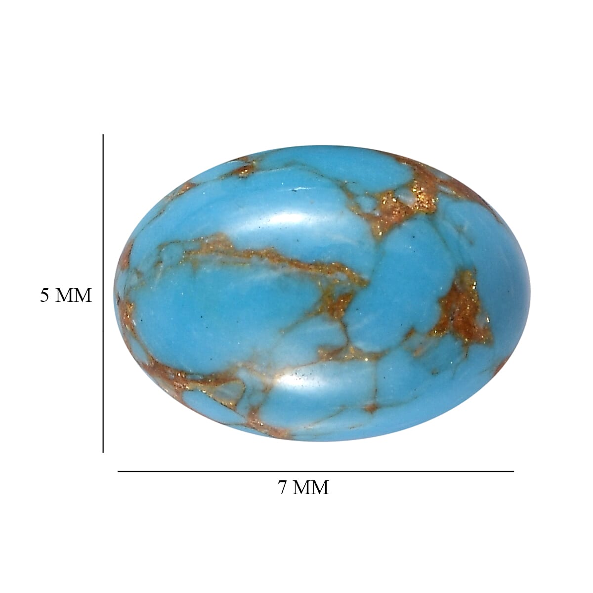 Blue Turquoise Oval Shape Gemstone 2.1 Ct. Blue Turquoise Oval Shape Gemstone 2.1 Ct.