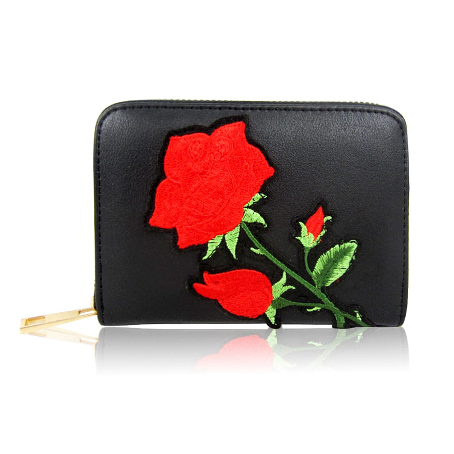 Mothers Day Gift Idea - Daliah Rose Printed Short Wallet - Black