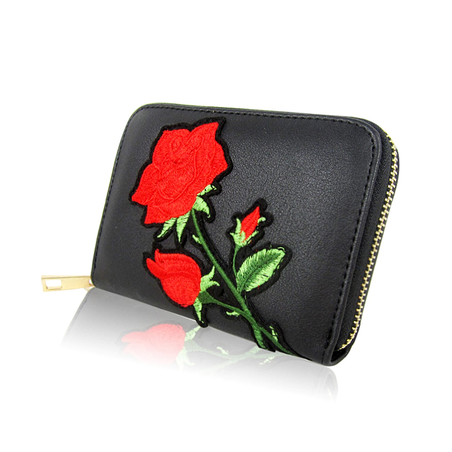 Mothers Day Gift Idea - Daliah Rose Printed Short Wallet - Black