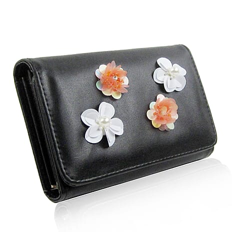 Rylee Flower Purse - Black