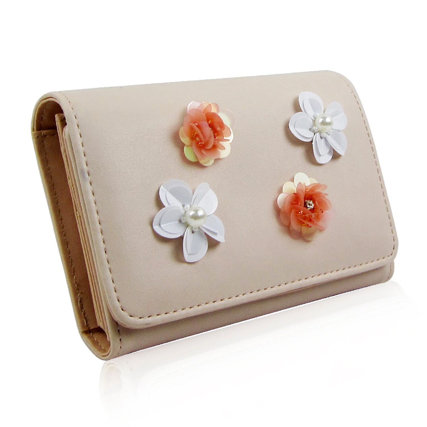 Rylee Flower Purse - Nude