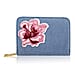 Bryony Denim Flower Purse - Light Blue