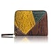 Snake Patterned Zip Small Purse - Tan