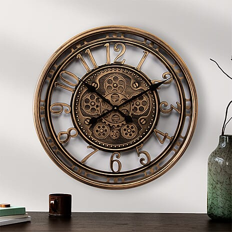 COG Wall Clock 52cm - Gold
