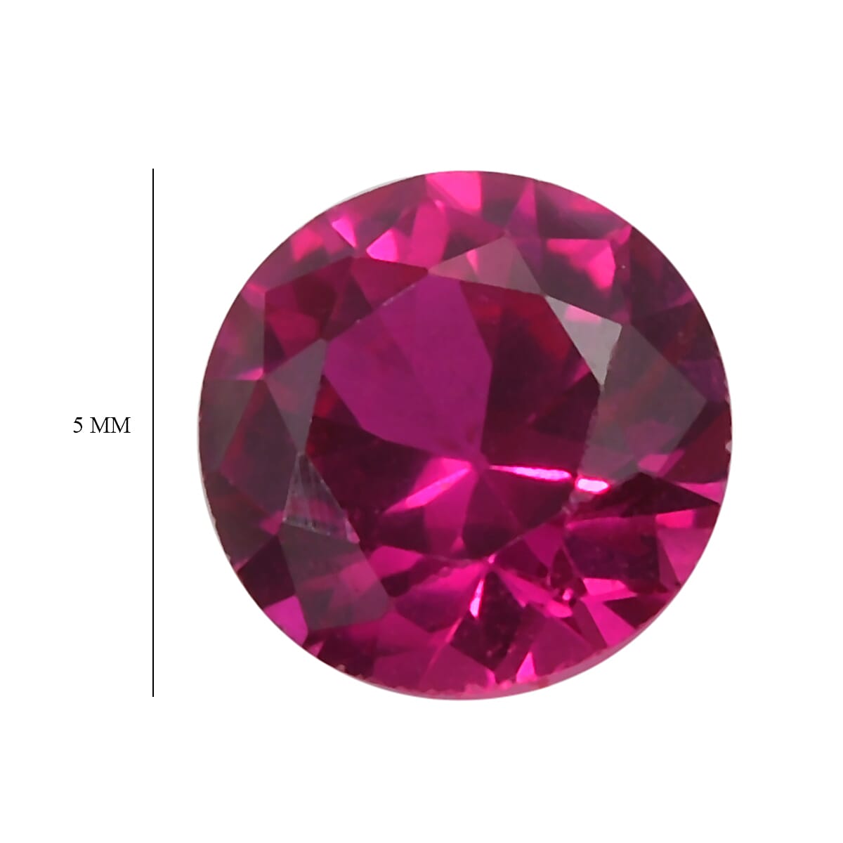 Ruby Cubic Zirconia Round Shape Gemstone 1.56 Ct. - 5 mm Ruby Cubic Zirconia Round Shape Gemstone 1.56 Ct. - 5 mm