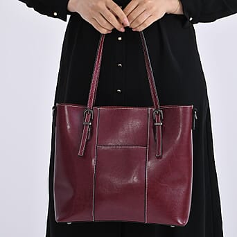 https://tjcuk.sirv.com/Products/80/7/8071175/Stylish-Genuine-Leather-Everyday-Tote-Bag-With-Adjustable-Strap-Wine-R_8071175_2.jpg?w=342&h=342