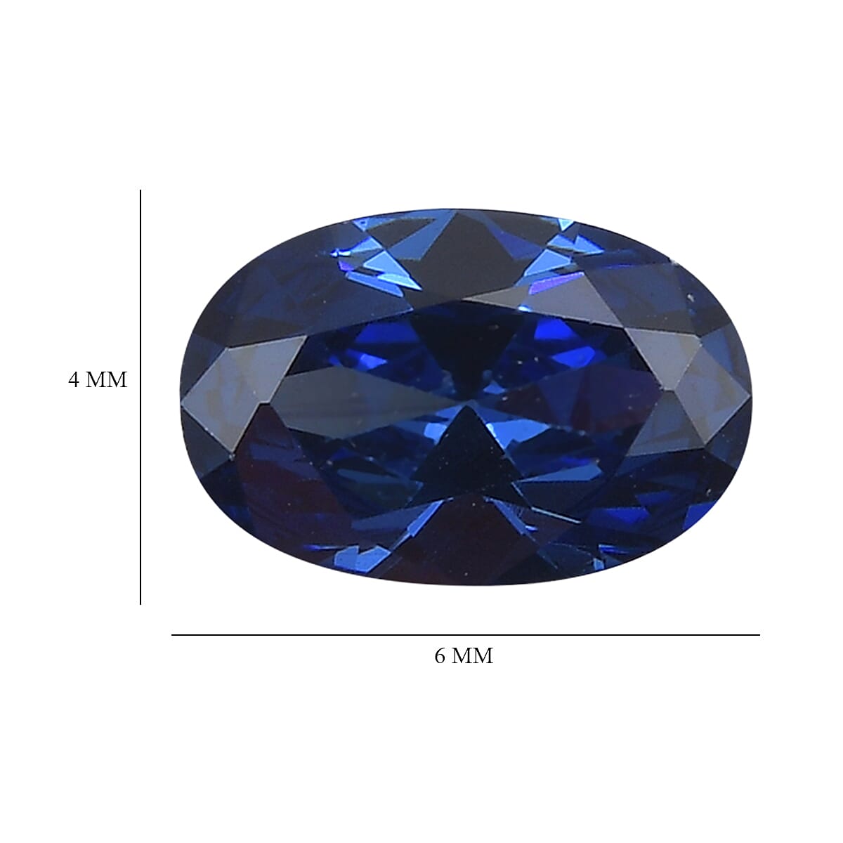 Tanzanite Cubic Zirconia Oval Shape Gemstone 1.95 Ct. - 6x4 mm Tanzanite Cubic Zirconia Oval Shape Gemstone 1.95 Ct. - 6x4 mm