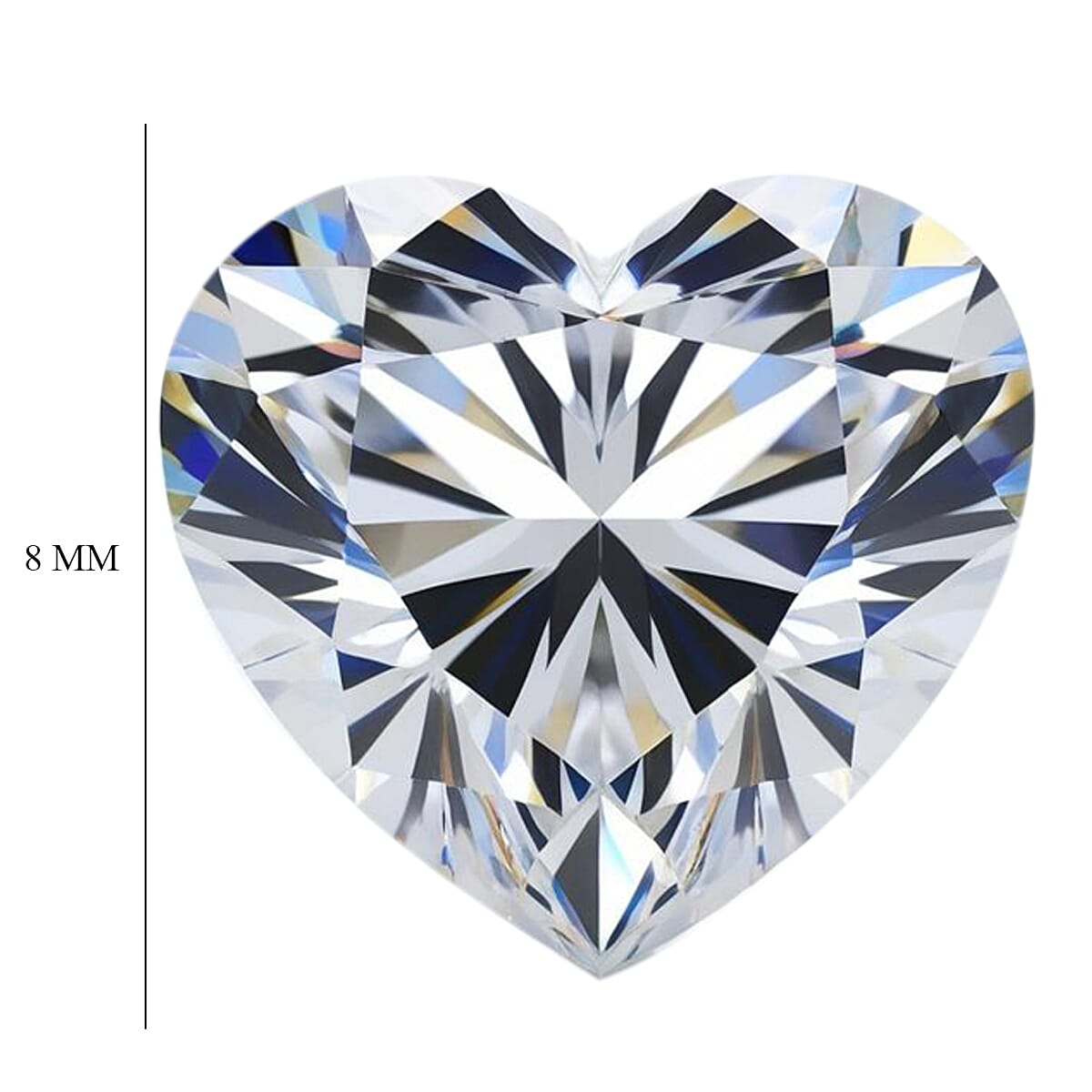 White Cubic Zirconia Heart Shape Gemstone 10.66 Ct. - 8 mm White Cubic Zirconia Heart Shape Gemstone 10.66 Ct. - 8 mm