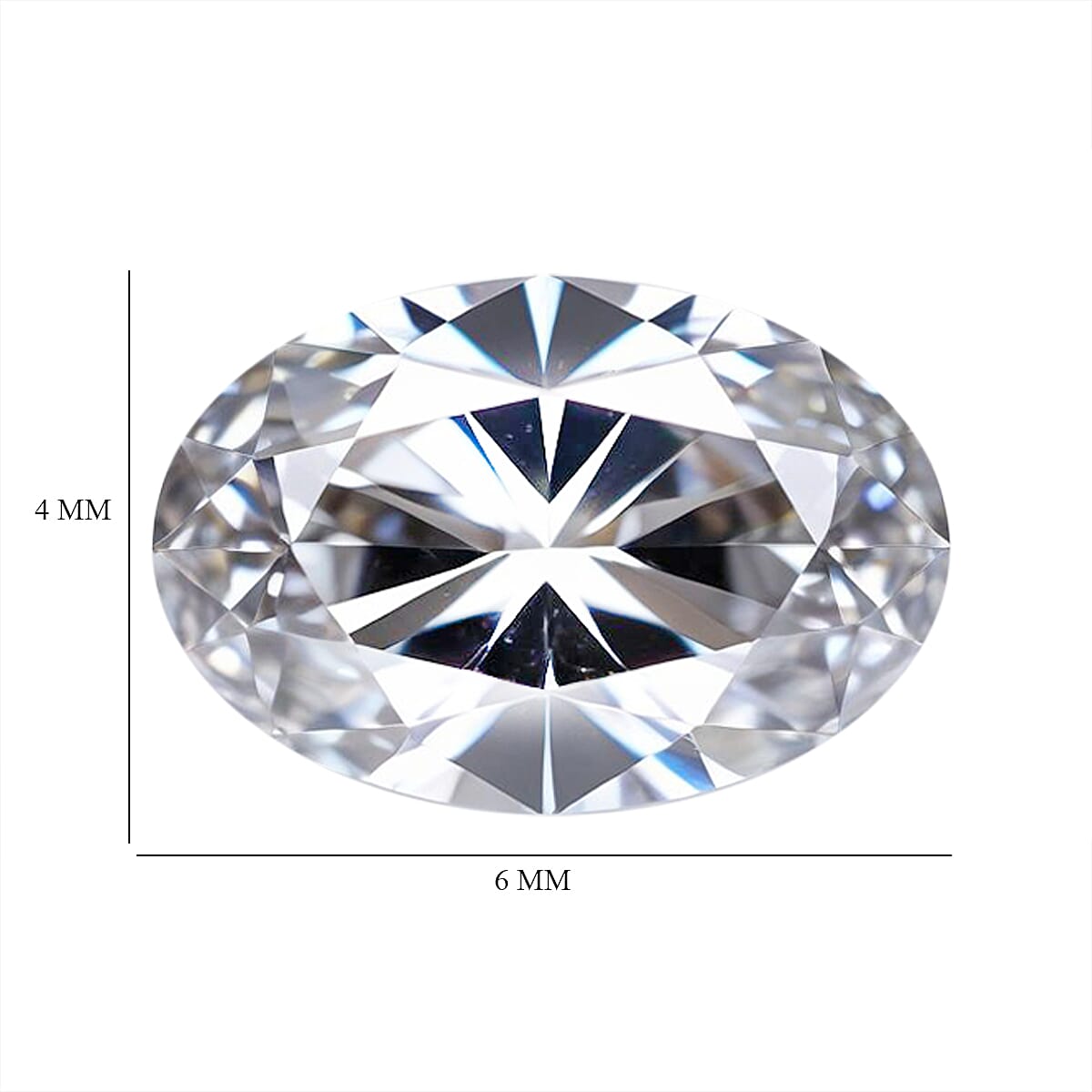 White Cubic Zirconia Oval Shape Gemstone 2.12 Ct. - 6x4 mm White Cubic Zirconia Oval Shape Gemstone 2.12 Ct. - 6x4 mm