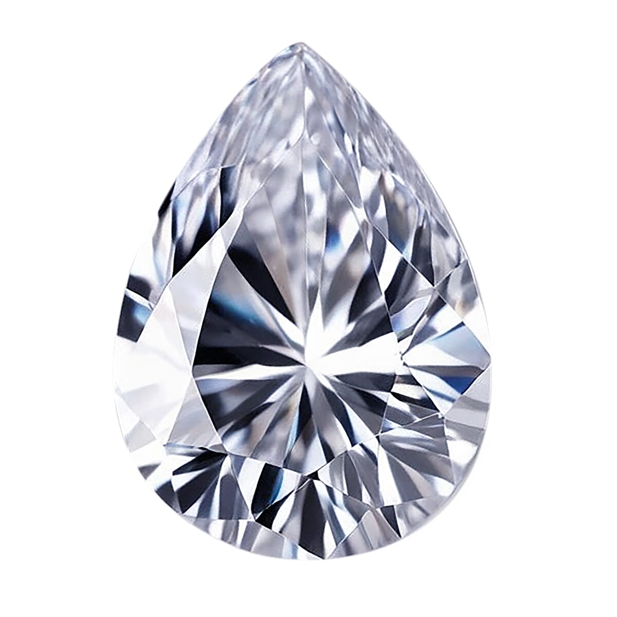 White Cubic Zirconia Pear Shape Gemstone 1.82 Ct. - 8x6 mm
