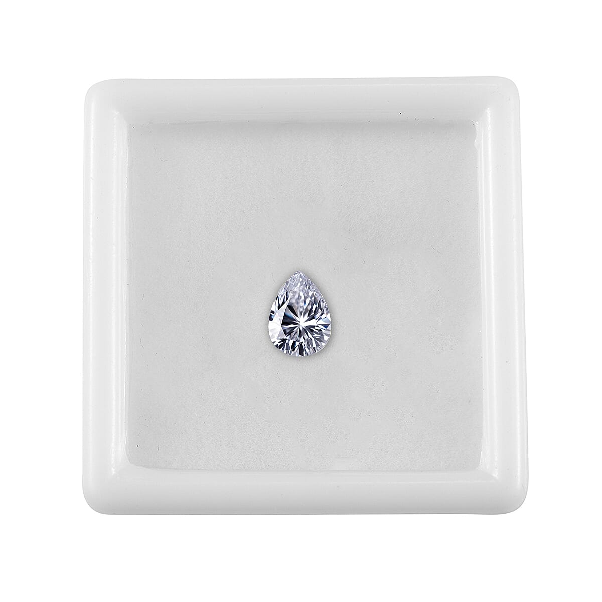 White Cubic Zirconia Pear Shape Gemstone 1.82 Ct. - 8x6 mm