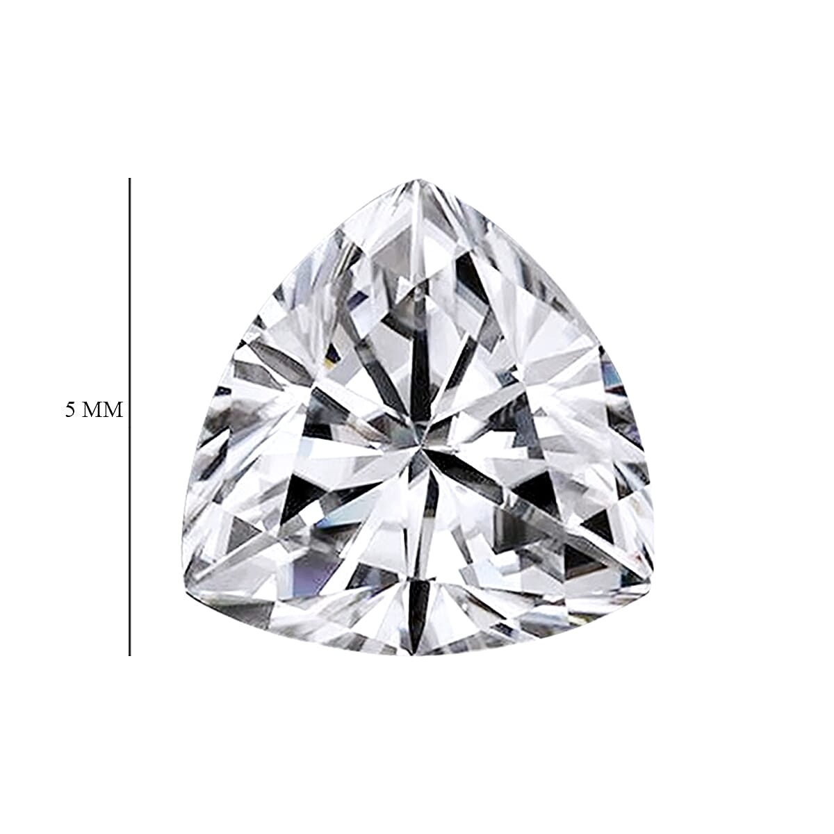 White Cubic Zirconia Trillion Gemstone 2.32 Ct. - 5 mm White Cubic Zirconia Trillion Gemstone 2.32 Ct. - 5 mm