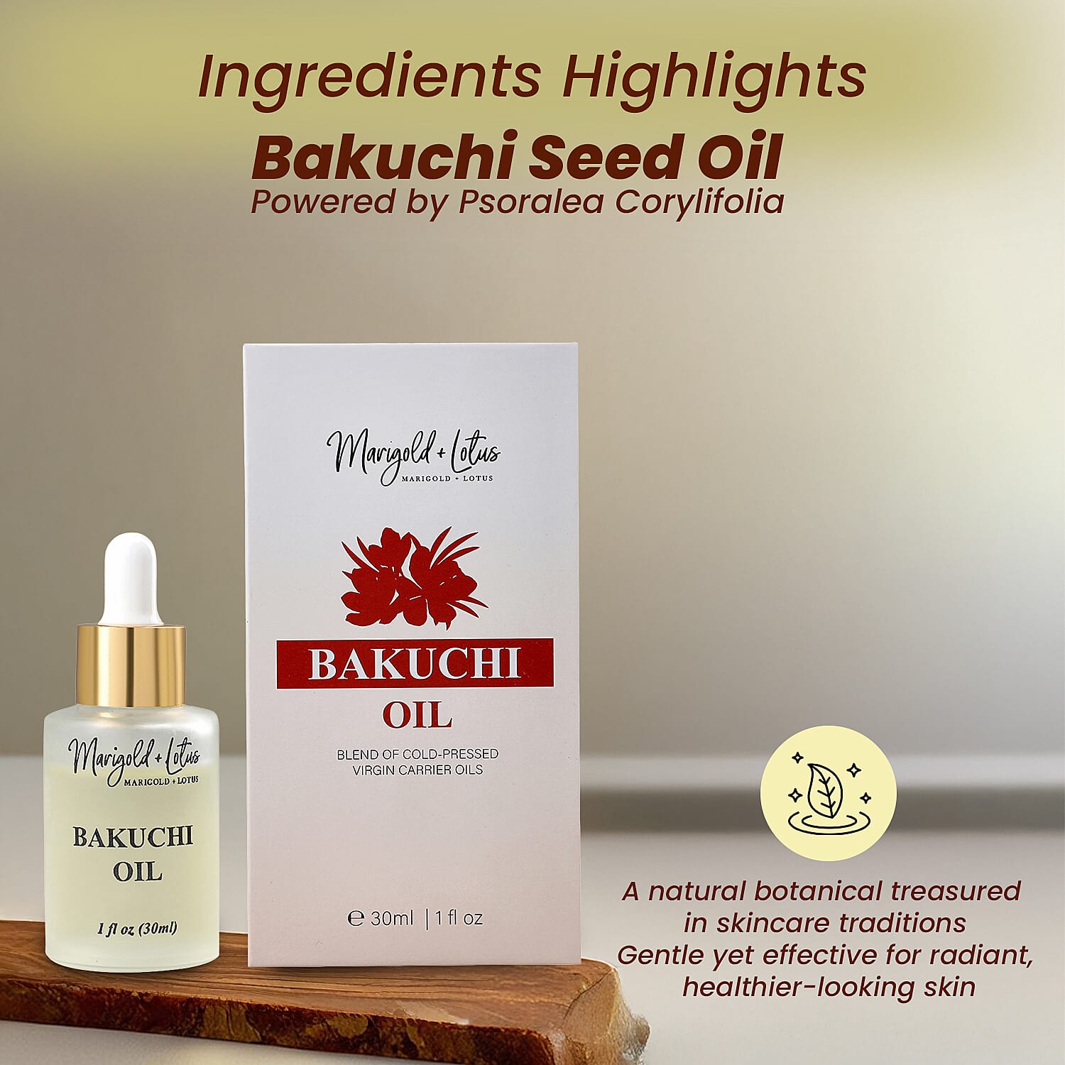 Marigold & Lotus Glow Bakuchi Oil - 100mL