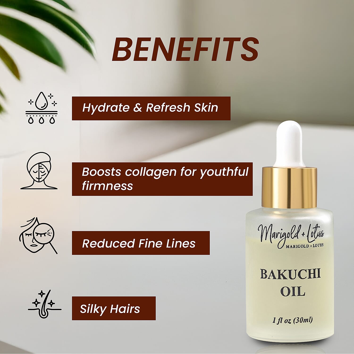 Marigold & Lotus Glow Bakuchi Oil - 100mL