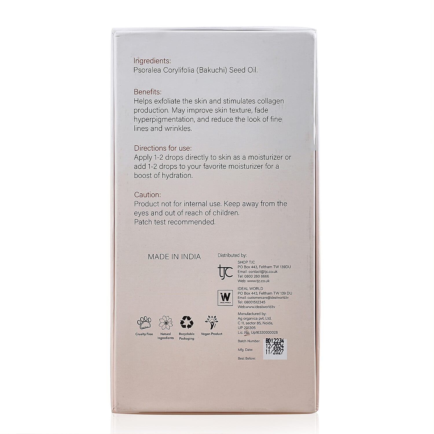 Marigold & Lotus Glow Bakuchi Oil - 100mL