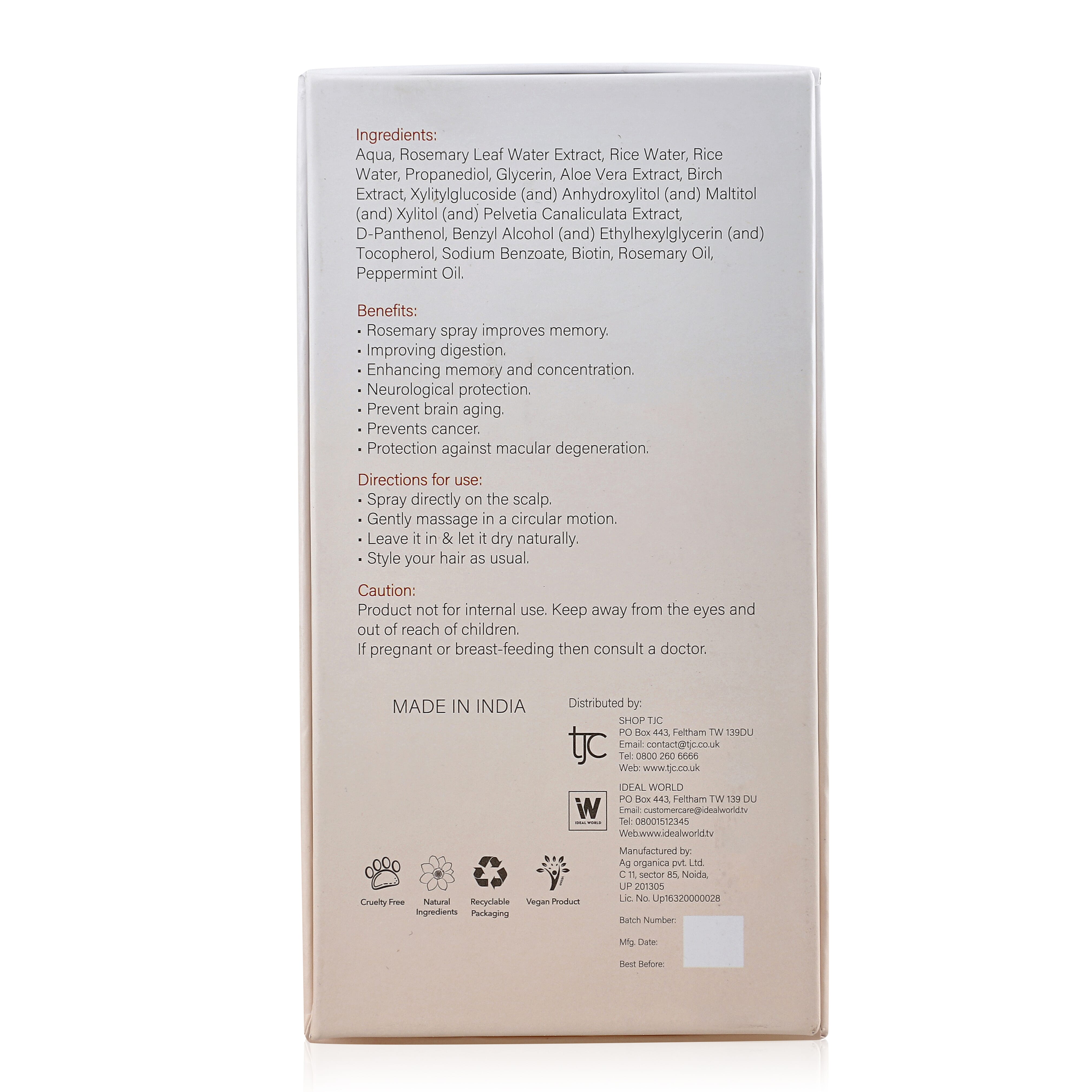 Marigold & Lotus Rosemary Spray