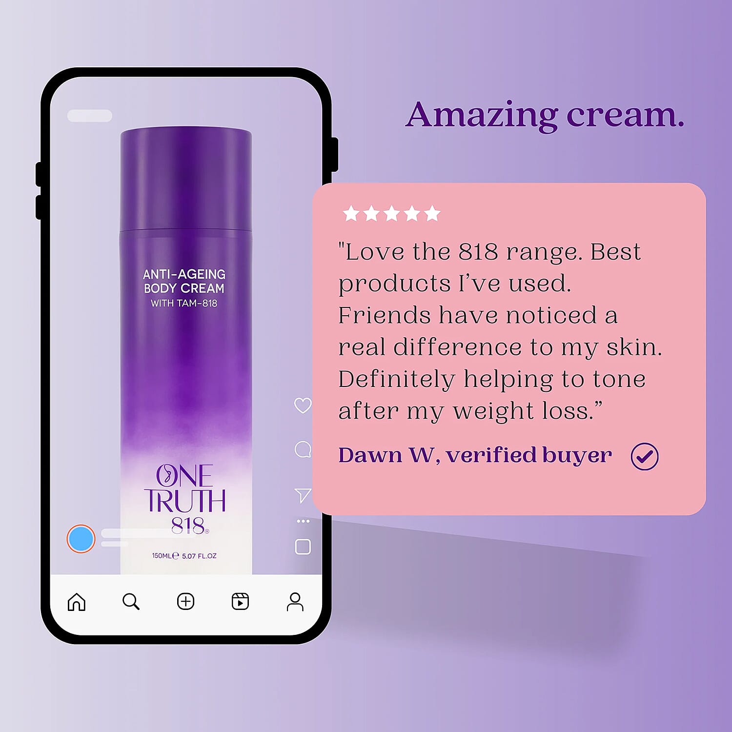 TJC LAUNCH - One Truth 818 Anti-Ageing Body Cream - 150ml