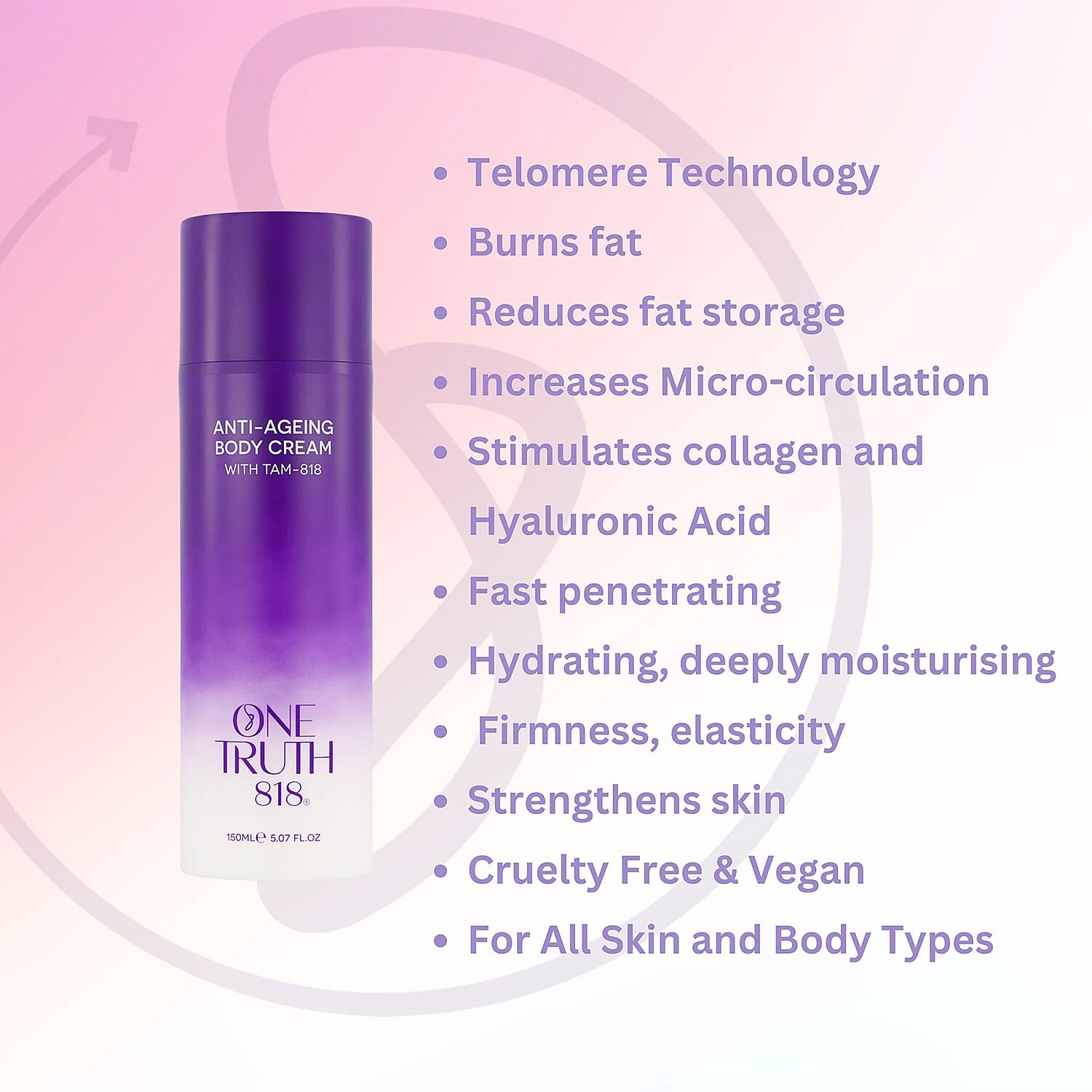 TJC LAUNCH - One Truth 818 Anti-Ageing Body Cream - 150ml