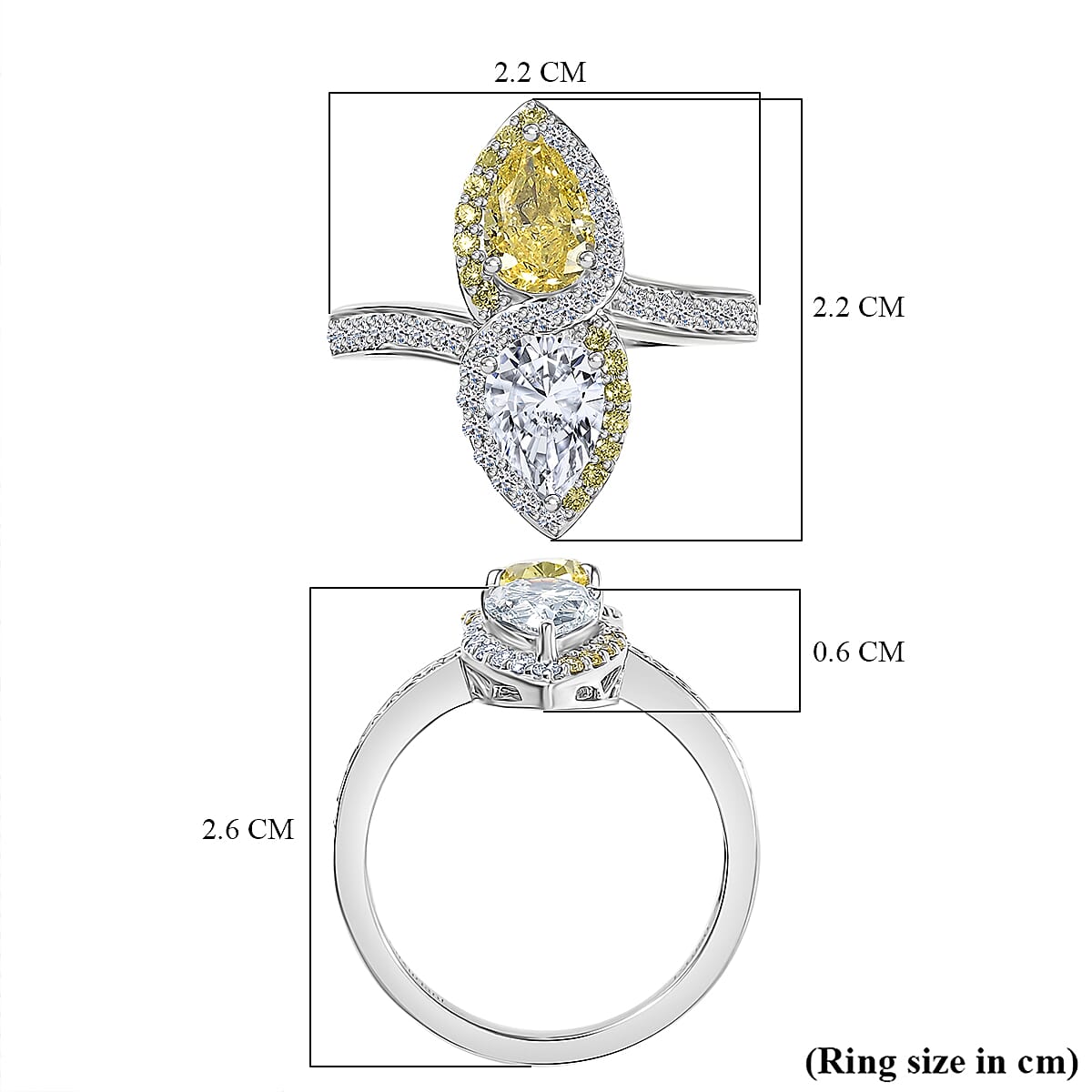 Luxuriant Diamond - 950 Platinum SGL Certified (VS-E-F) Yellow & White Lab Grown Diamond Halo Ring 2.50 Ct, Platinum Wt. 7.25 Gms. Luxuriant Diamond - 950 Platinum SGL Certified (VS-E-F) Yellow & White Lab Grown Diamond Halo Ring 2.50 Ct, Platinum Wt. 7.25 Gms.