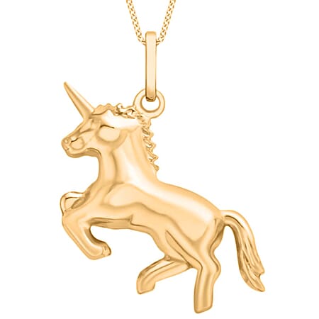 Tucson Close Out - 9K Yellow Gold Unicorn Pendant