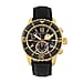 Morphic M51 Series Quartz Movt. 10ATM WR Black Dial with Yellow Case Mens Watch with Black Leather Strap