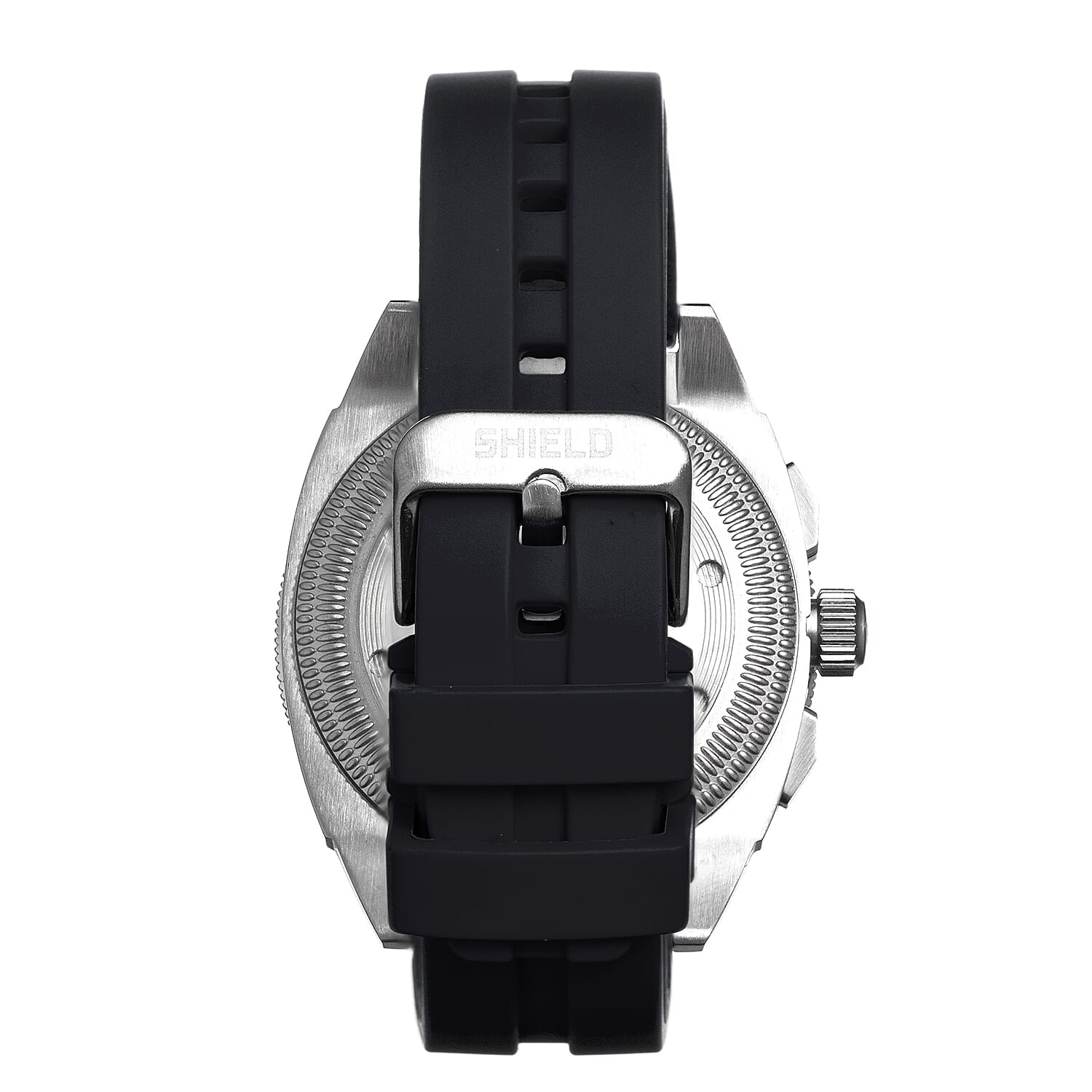 Shield Sonar Quartz Movt. 20ATM Water Resistance Black Dial Mens Watch with Black Strap