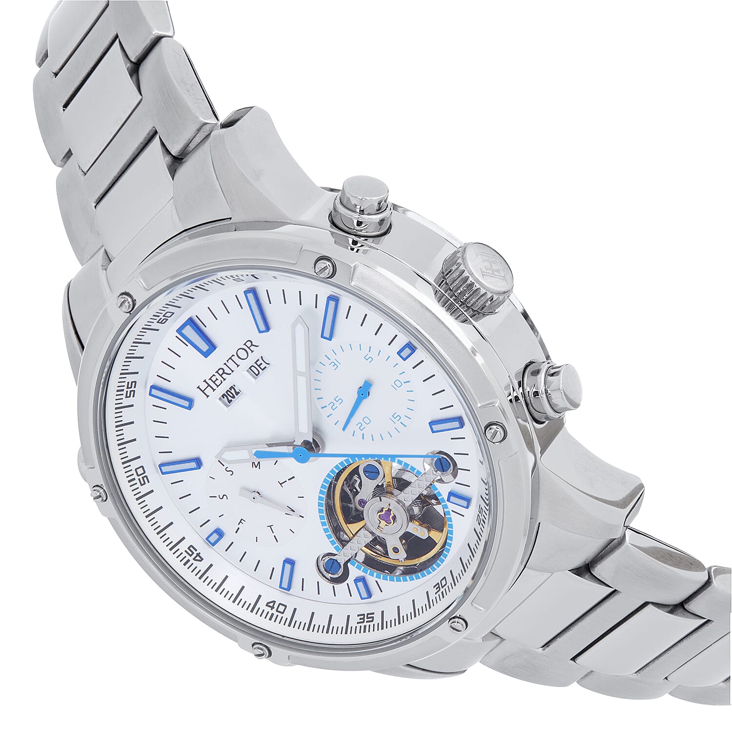 Heritor Automatic Mens Watch in Stainless Steel
