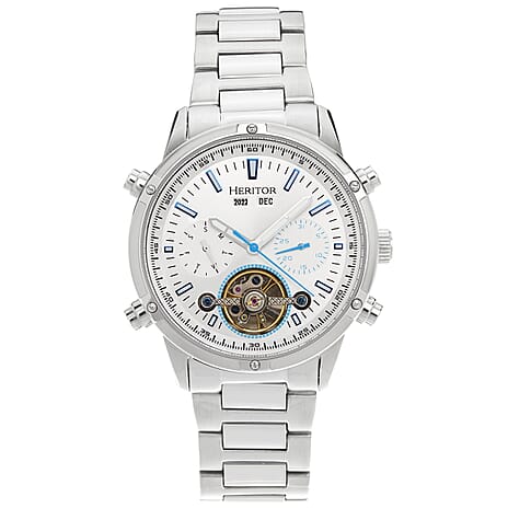 Heritor Automatic Mens Watch in Stainless Steel