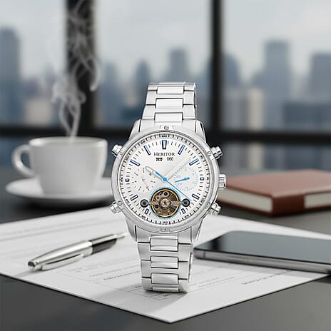 Heritor Automatic Mens Watch in Stainless Steel