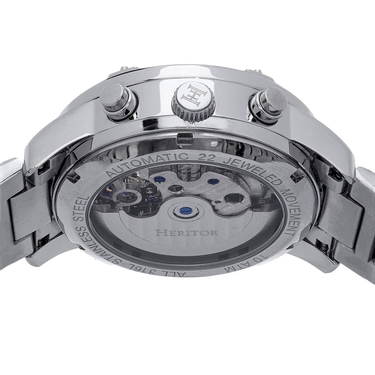 Heritor Automatic Mens Watch in Stainless Steel