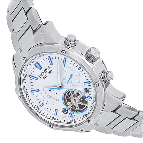 Heritor Automatic Mens Watch in Stainless Steel
