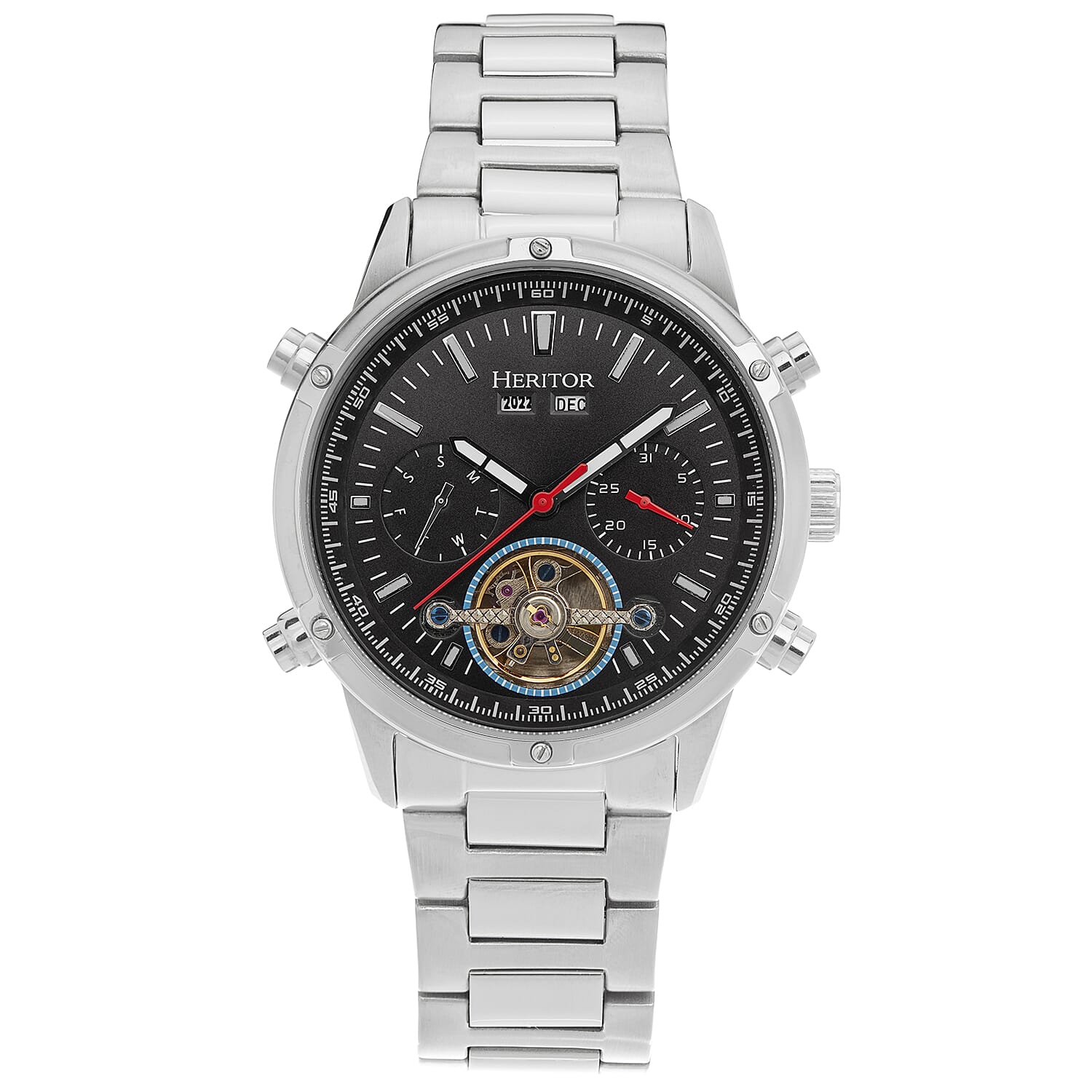Heritor Automatic Mens Watch in Stainless Steel