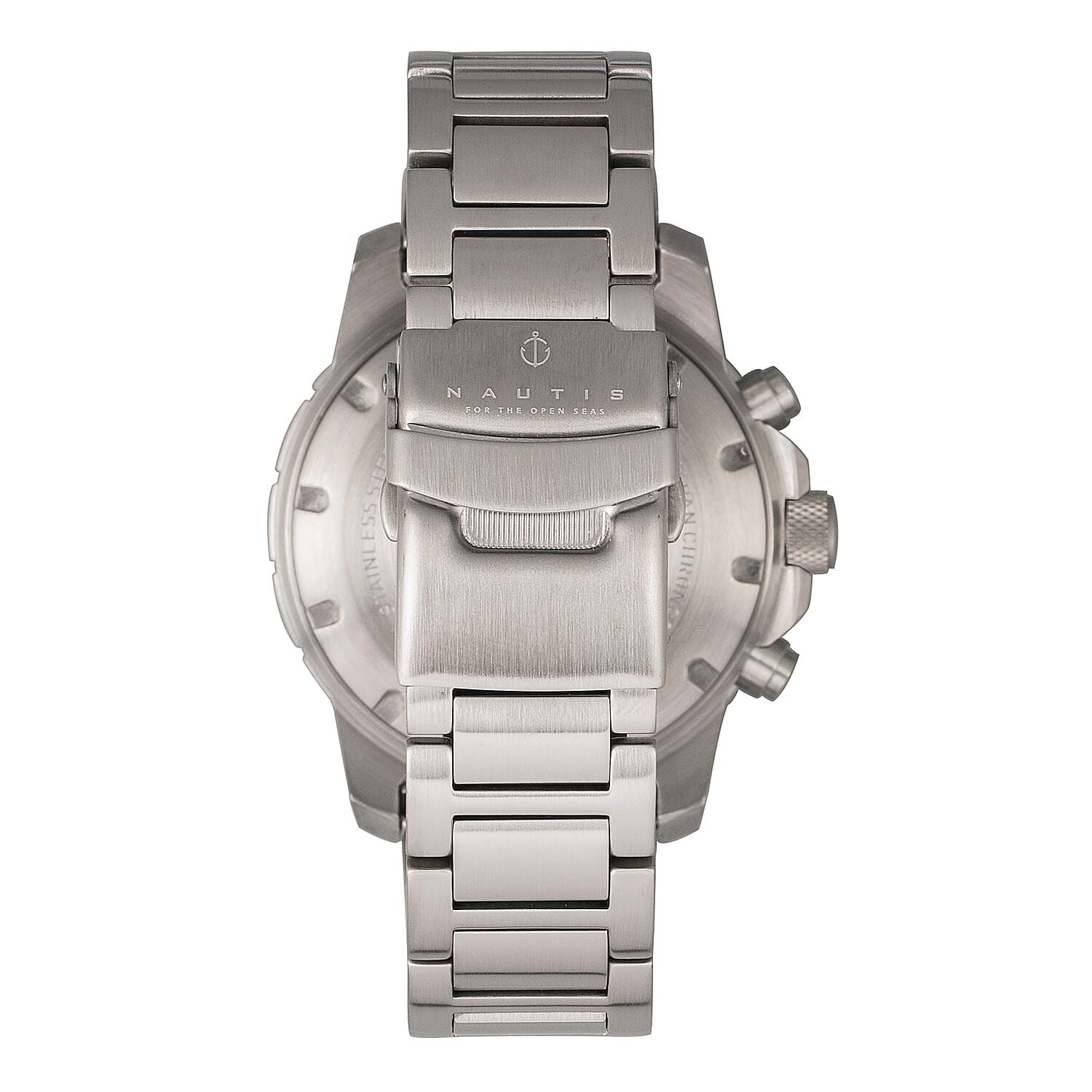 NAUTIS Dive Chrono 500 Quartz 50ATM WR Green Dial - Silver Case Mens Watch with Silver Stainless Steel Strap