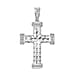 LUXURIANT 0.22 Ct. Lab Grown Diamond Cross Pendant in Rhodium Sterling Silver
