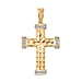 LUXURIANT 0.22 Ct. Lab Grown Diamond Cross Pendant in Rhodium Sterling Silver