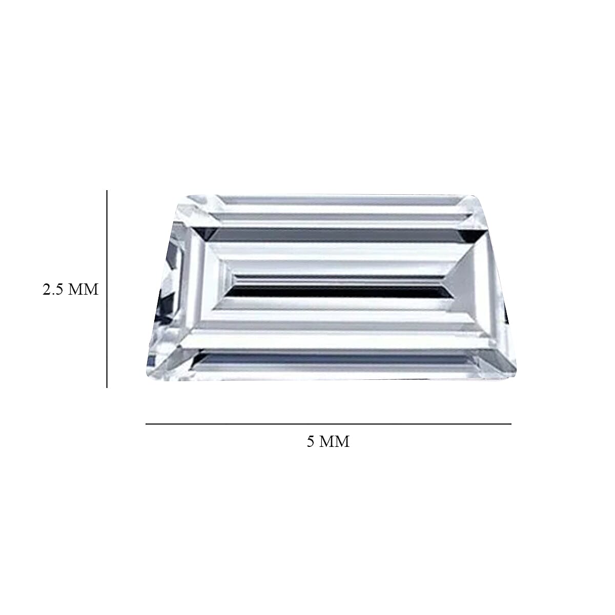 Moissanite Trapezoid Gemstone 0.18 Ct. - 5x4x2.5 mm Moissanite Trapezoid Gemstone 0.18 Ct. - 5x4x2.5 mm