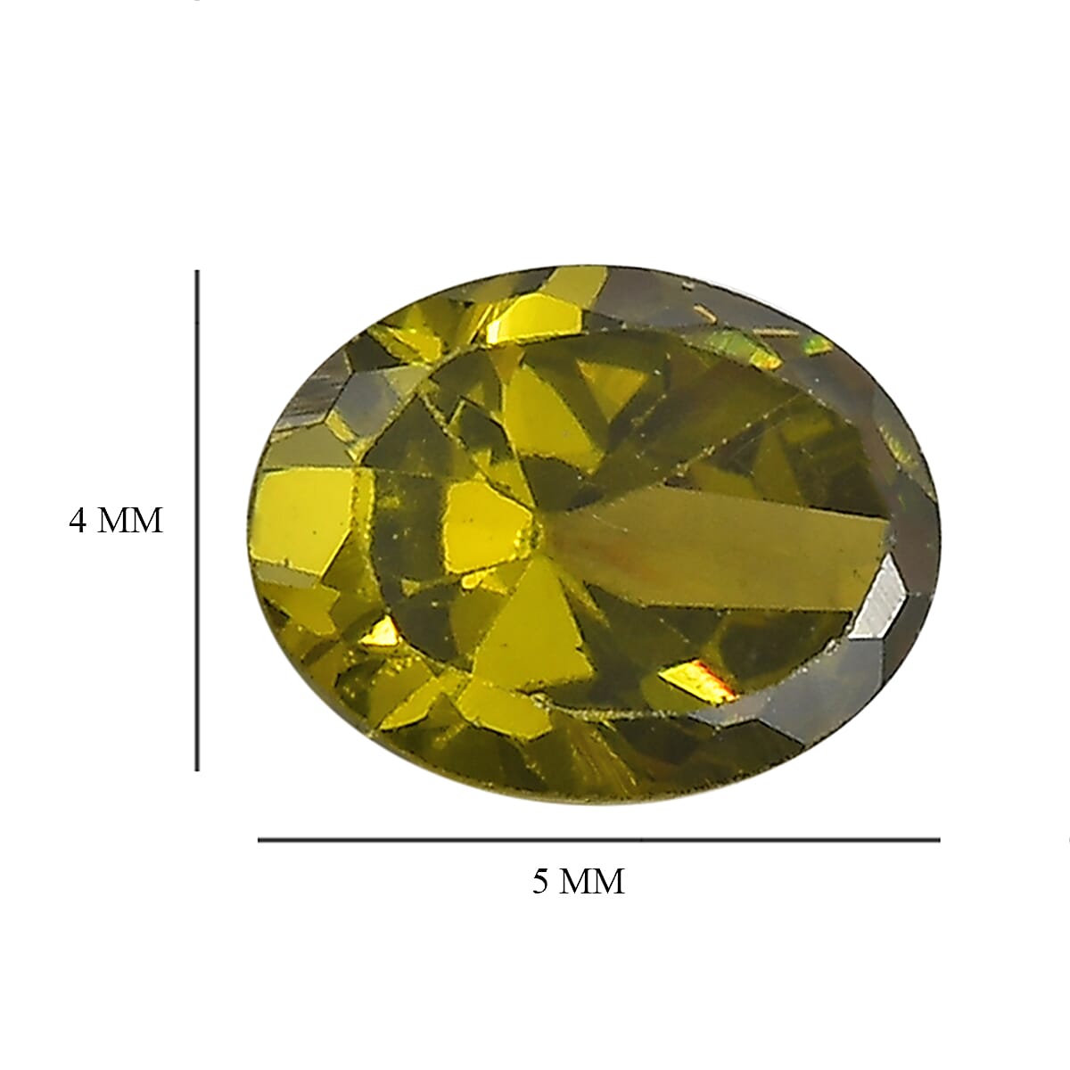 Peridot Cubic Zirconia Oval Shape Gemstone 1.48 Ct. - 5x4 mm Peridot Cubic Zirconia Oval Shape Gemstone 1.48 Ct. - 5x4 mm