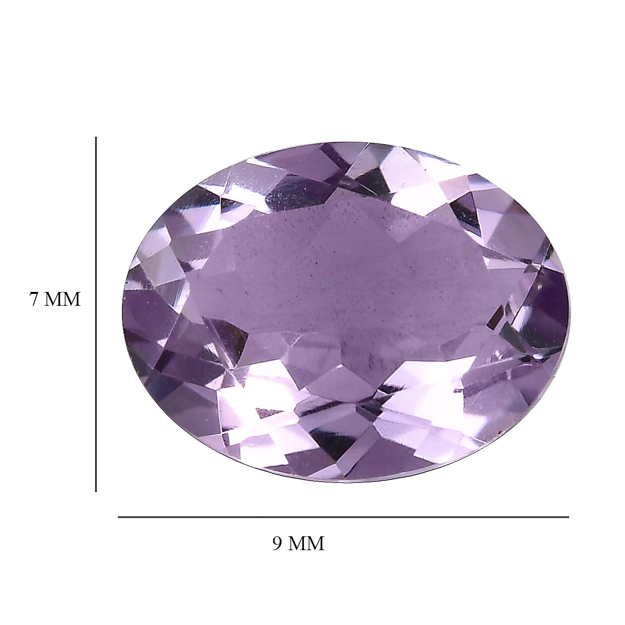 Pink Amethyst Oval Shape Gemstone 4.2 Ct.