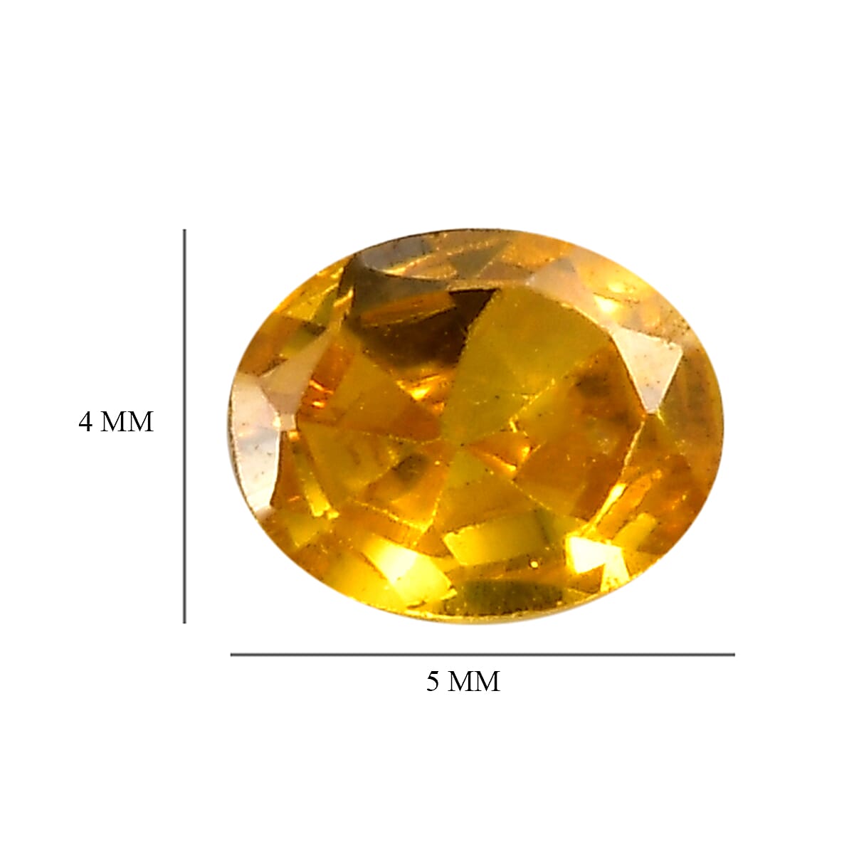 Yellow Cubic Zirconia Oval Shape Gemstone 1.49 Ct. - 5x4 mm Yellow Cubic Zirconia Oval Shape Gemstone 1.49 Ct. - 5x4 mm