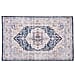 Vintage Printed Chenille Area Rug with Non-Slip Backing (180x120cm) - Off White & Multicolor