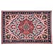 Vintage Printed Chenille Area Rug with Non-Slip Backing (180x120cm) - Off White & Multicolor
