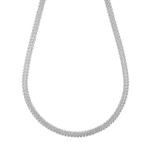 La Bella - Italian Sterling Silver Deal For 2025 Popcorn Necklace (Size - 20) with Lobster Clasp
