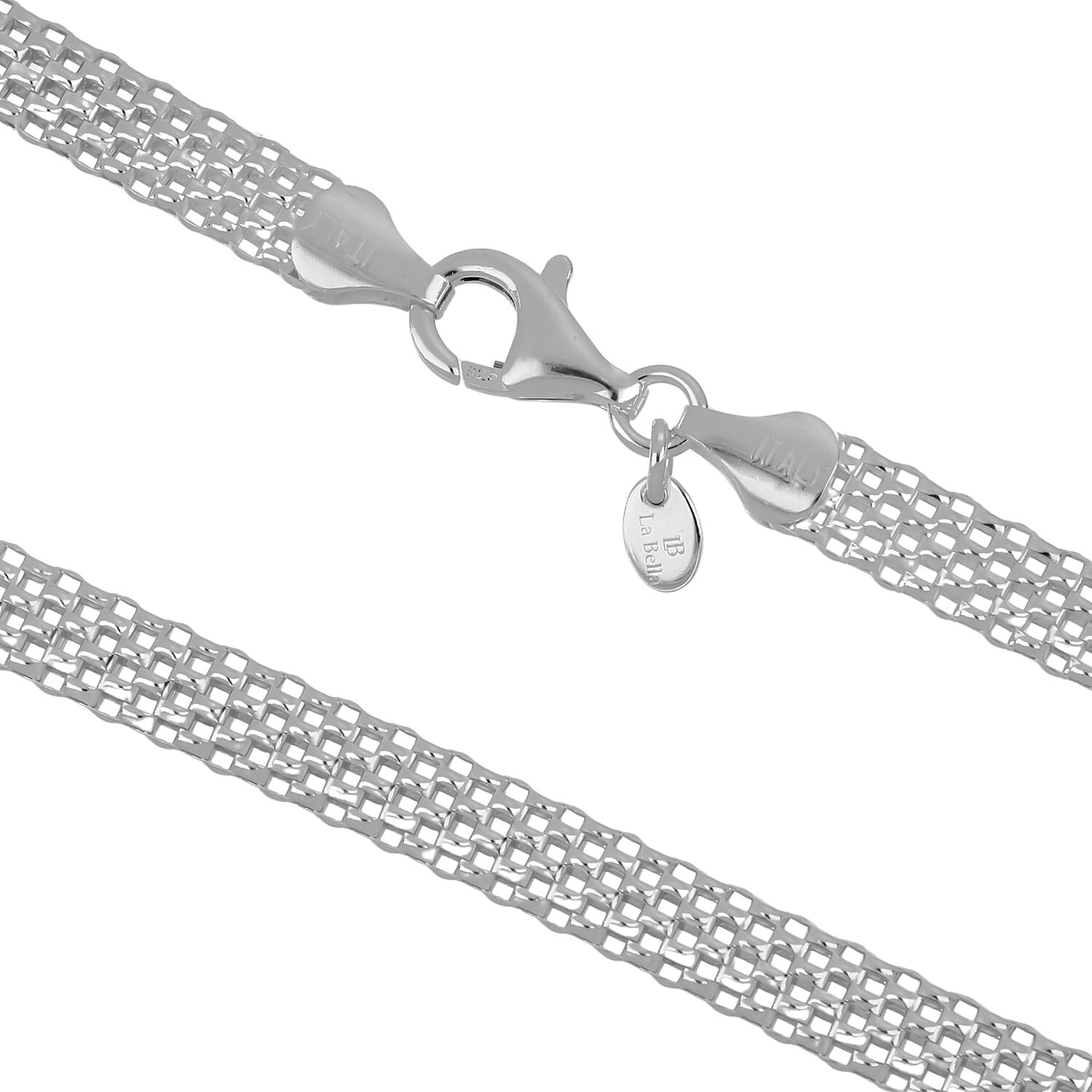 La Bella - Italian Sterling Silver Deal For 2025 Popcorn Necklace (Size - 20) with Lobster Clasp