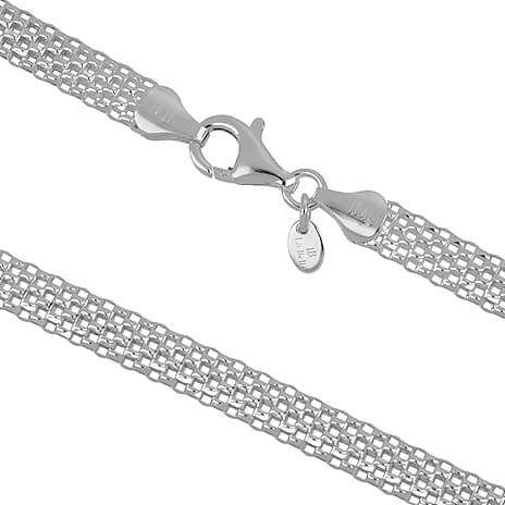 La Bella - Italian Sterling Silver Deal For 2025 Popcorn Necklace (Size - 20) with Lobster Clasp