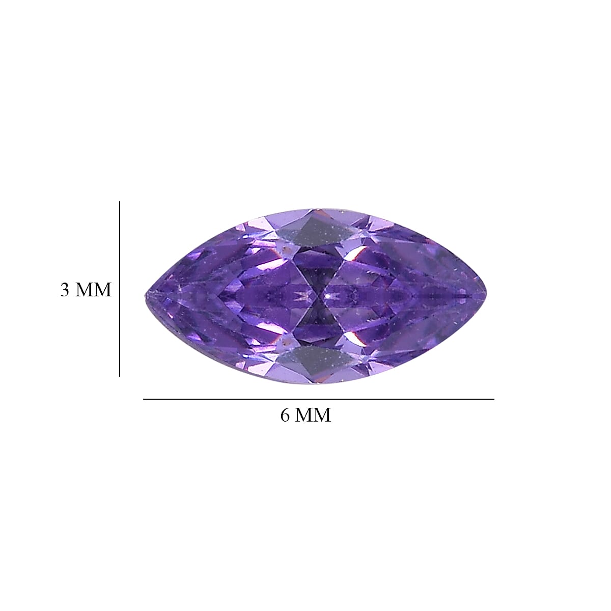 Blue Cubic Zirconia Marquee Gemstone 0.95 Ct. Blue Cubic Zirconia Marquee Gemstone 0.95 Ct.