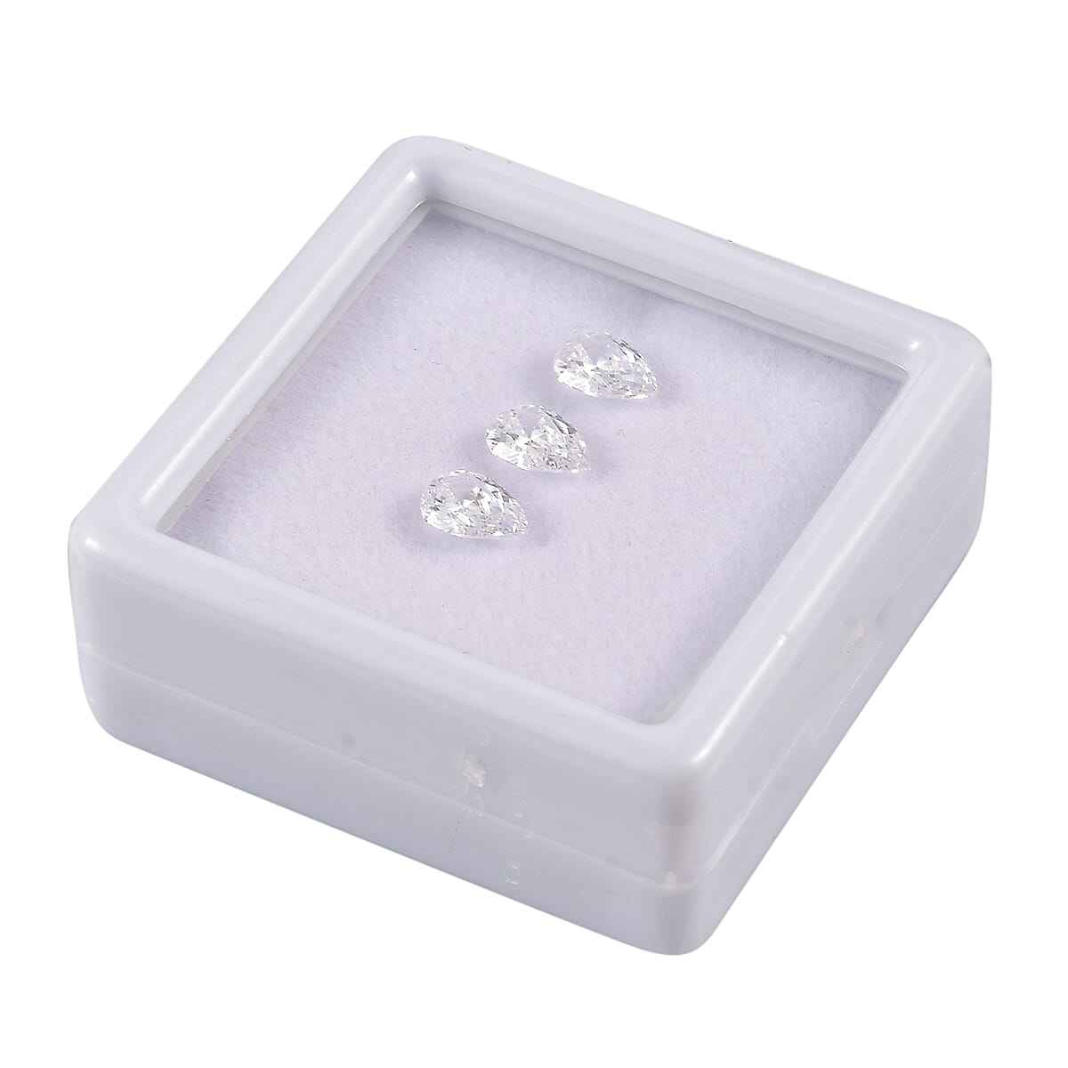 White Cubic Zirconia Pear Shape Gemstone 3.25 Ct. - 7x5 mm